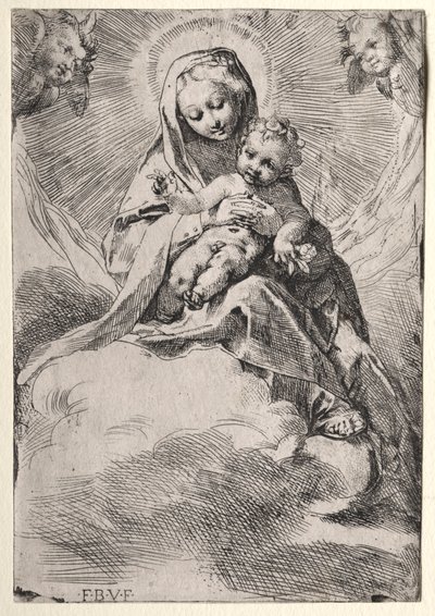 Madonna in den Wolken, um 1581 von Federico Barocci