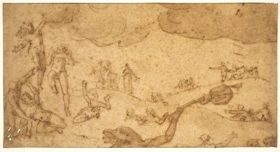 Szene aus der Hölle der Geizigen von Federico Zuccaro