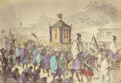 Die Prozession des Mikado von Felice Beato