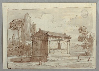 Klassischer Tempel in einer Landschaft von Felice Giani