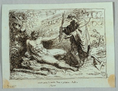 Herkules fügt Bogen und Pfeil zu Philoktetes hinzu von Felice Giani