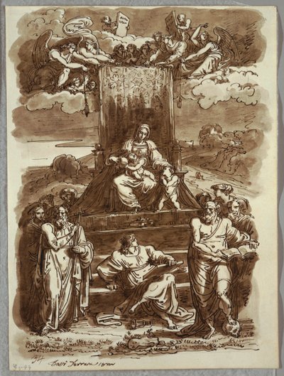 Madonna auf dem Thron von Felice Giani