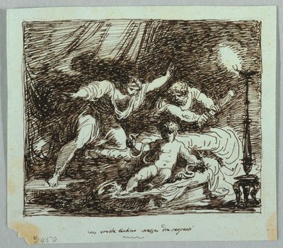 Der kleine Herkules, der die Schlange erwürgt von Felice Giani