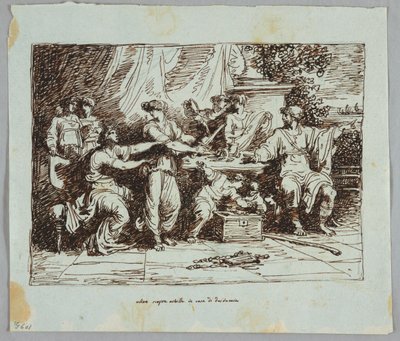 Ulysses entdeckt Achilles in Scyros von Felice Giani