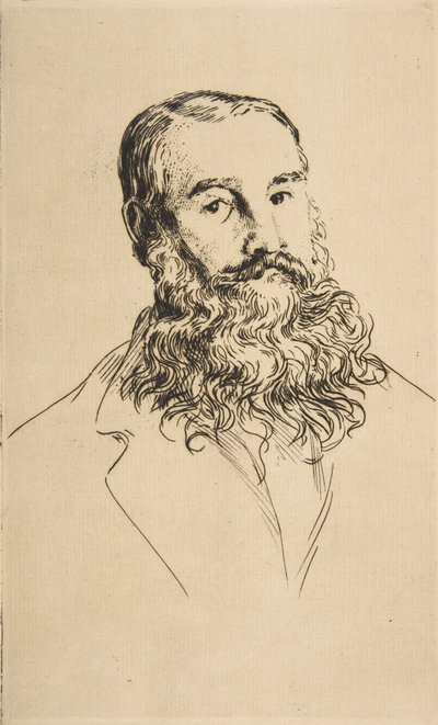 Porträt von Charles Leland von Felix Bracquemond