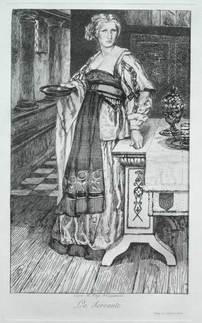 Die Magd, nach H. Leys von Felix Bracquemond