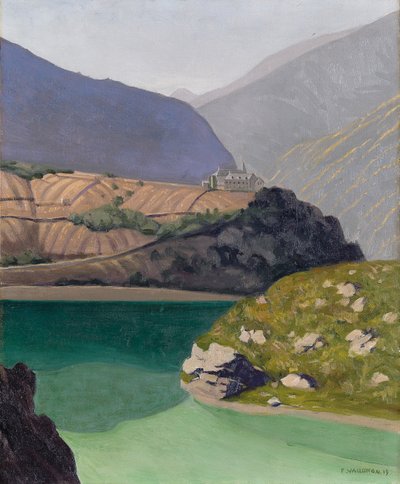 Lac de Géronde, Sierre, 1919 von Felix Edouard Vallotton