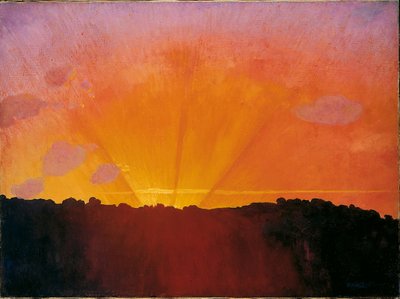 Sonnenuntergang, Oranger Himmel, 1910 von Felix Edouard Vallotton