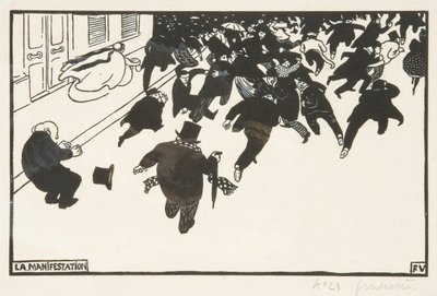 Die Demonstration, 1893 von Felix Edouard Vallotton