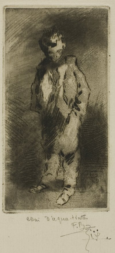 Ein junger Straßenjunge von Felix Hilaire Buhot