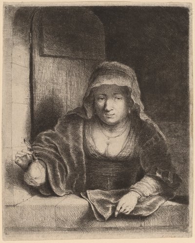 Die Frau mit der Birne von Ferdinand Bol