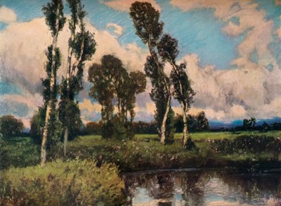 Die Pappeln, ca. 1910 von Ferdinand Engelmuller