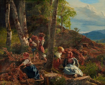 Reisigsammler im Wienerwald von Ferdinand Georg Waldmuller