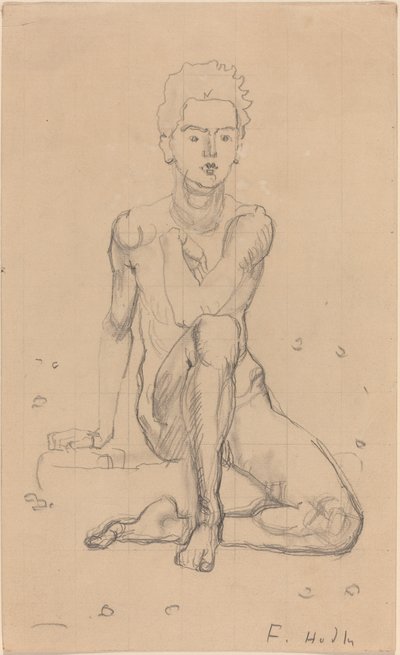 Hector posiert nackt von Ferdinand Hodler