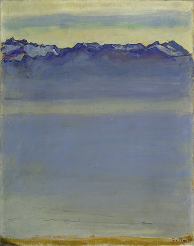 Genfersee mit den Savoyer Alpen von Ferdinand Hodler