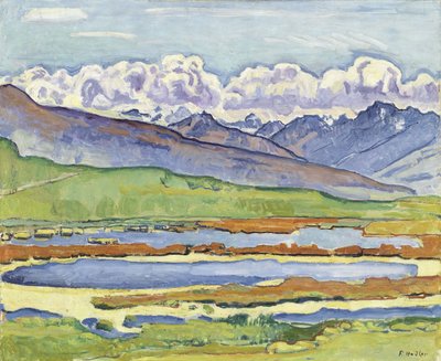 Landschaft in Montana von Ferdinand Hodler