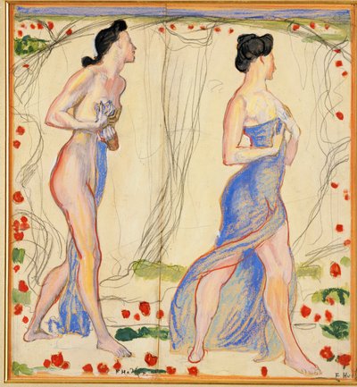 Studie für "Die Empfindung I", ca. 1901-02 von Ferdinand Hodler