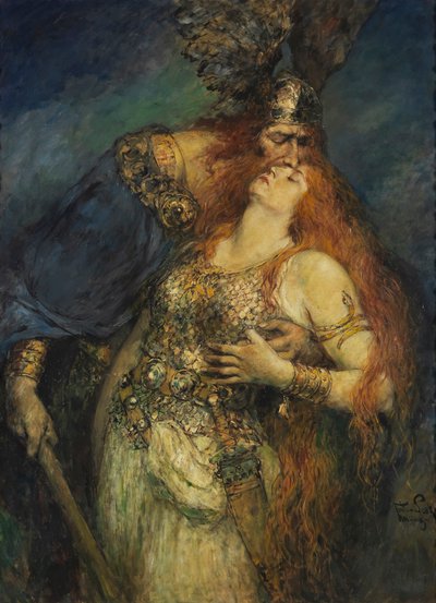 Wotans Abschied von Brünhilde, ca. 1910 von Ferdinand Leeke