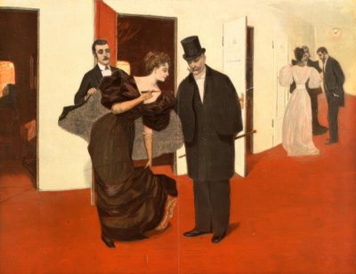 Vor der Logentür (nach Reznicek) von Ferdinand von Reznicek