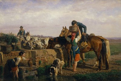 Die Tränke von Filippo Palizzi