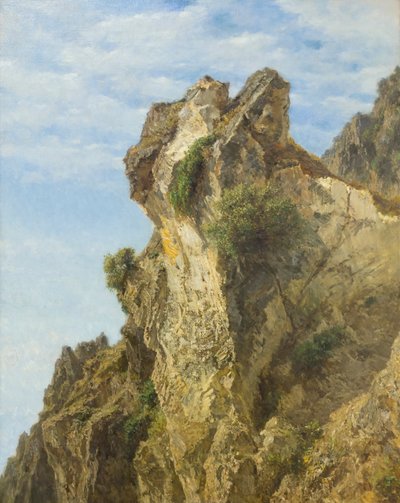 Eine Küstenklippe von Amalfi von Filippo Palizzi