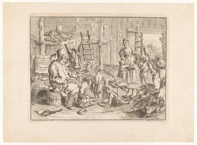Pulcinella als Schulmeister von Filippo Vasconi