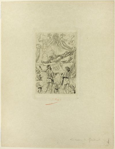 Frontispiz zu La messe de Gnide von Félicien Rops