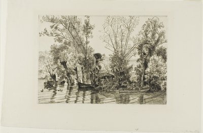Die Weiden bei Mottiaux von Félix Henri Bracquemond