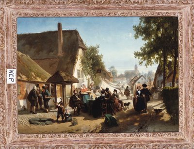 Mittagessen im Gasthaus, 1886 von Florent Nicolas Crabeels