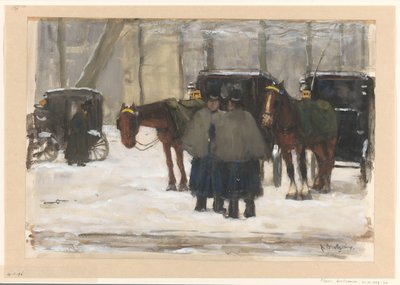 Kutschen und Kutscher im Schnee von Floris Arntzenius