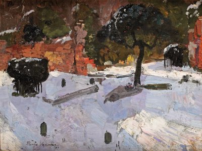 Friedhof in Warmond, 1907 von Floris Verster