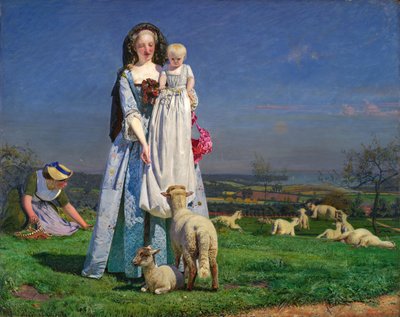 Hübsche Baa-Lämmer, 1850er von Ford Madox Brown