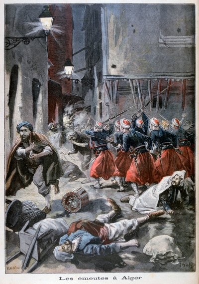 Antijüdische Unruhen in Algier, 1898 von Fortuné Méaulle