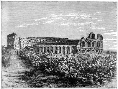 Das Amphitheater von El Jemm, um 1890 von Fortuné Méaulle