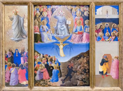 Triptychon (Himmelfahrt, Jüngstes Gericht, Pfingsten) von Fra (c.1387 1455) Angelico
