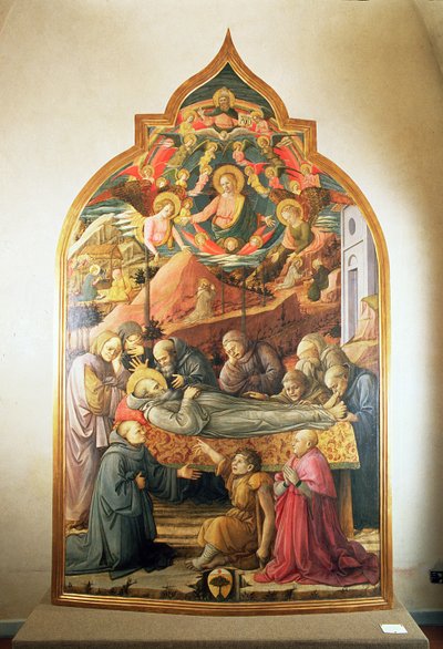 Das Begräbnis des Hl. Hieronymus, 1450-60 von Fra Filippo Lippi