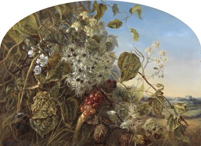 Eine Herbsthecke bei Carisbrooke, 1864 von Frances Minns