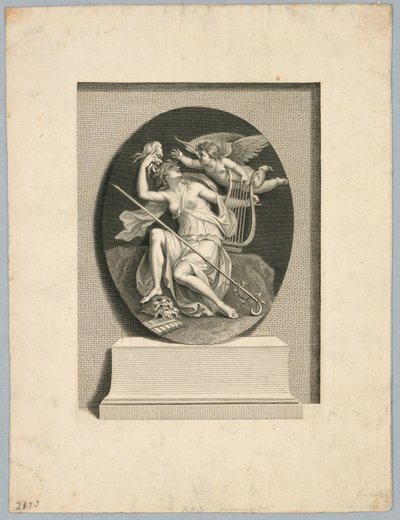 Muse mit den dramatischen Masken von Francesco Bartolozzi