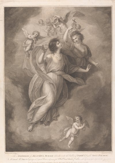 Die Apotheose einer schönen Frau von Francesco Bartolozzi
