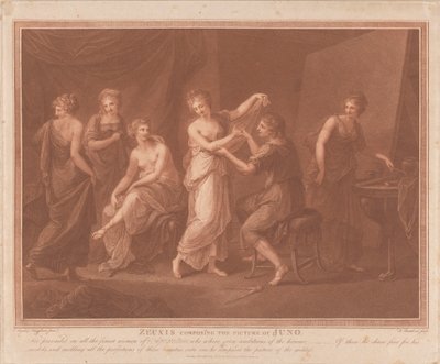 Zeuxis komponiert das Bild der Juno von Francesco Bartolozzi