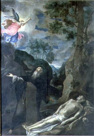 Der Tod des St. Antonius Abt von Francesco Borgani