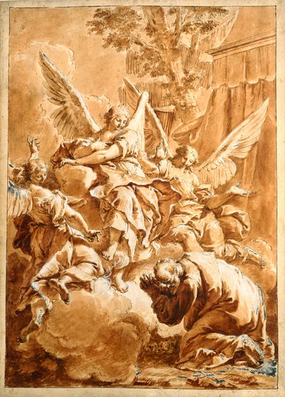 Abraham und die drei Engel von Francesco Fontebasso