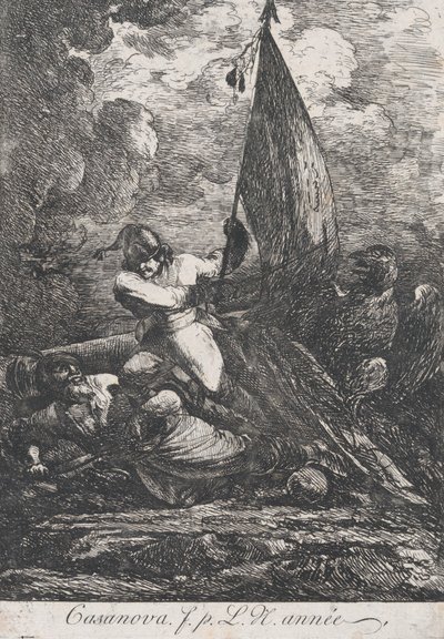 Kampfszene, möglicherweise 18. Jahrhundert von Francesco Giuseppe Casanova