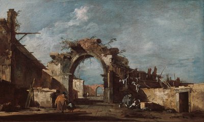 Zerstörter Torbogen von Francesco Guardi
