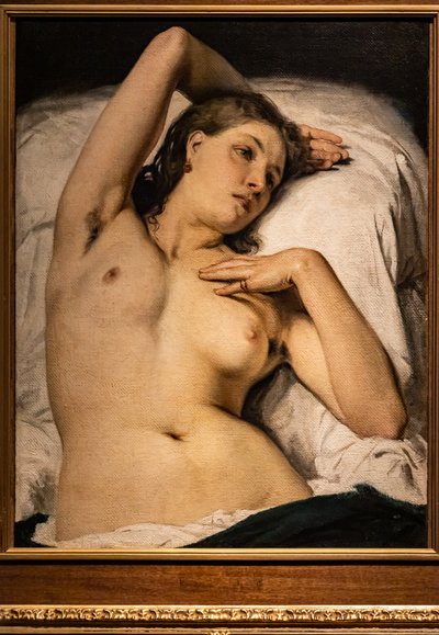 Akt einer Frau (Ruhendes Modell) von Francesco Hayez