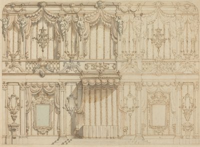 Entwurf für ein Staats-Schlafzimmer von Francesco Nicoletti