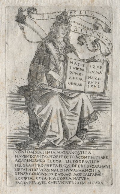 Die Sibyllen: Die delphische Sibylle, 1400er Jahre von Francesco Rosselli