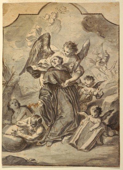 Vision eines heiligen Benediktinermönchs von Francesco Saverio Mergolo