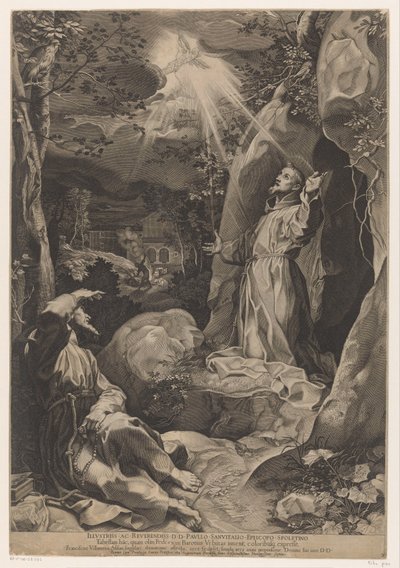 Franziskus empfängt die Stigmata von Francesco Villamena