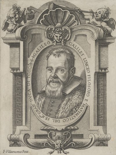 Porträt von Galileo Galilei, 1613 von Francesco Villamena
